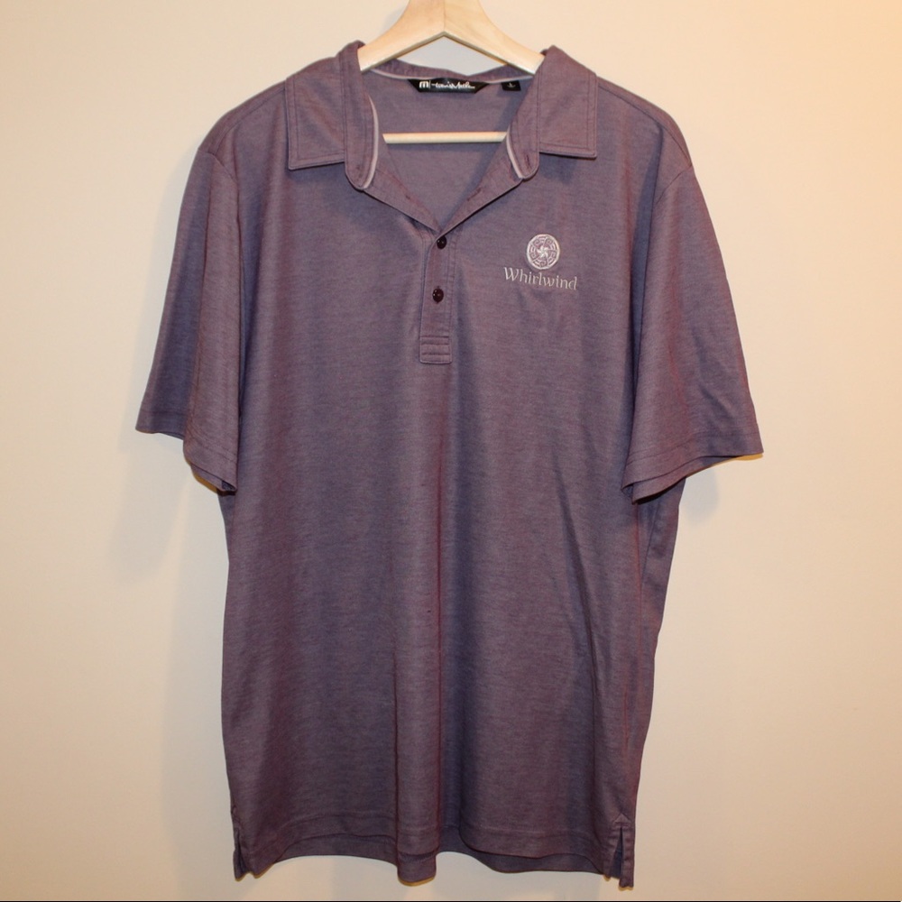 Travis Mathew Whirlwind purple golf polo shirt